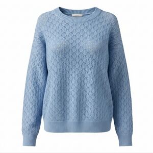 Anniewear Blue Diamond Knit Sweater